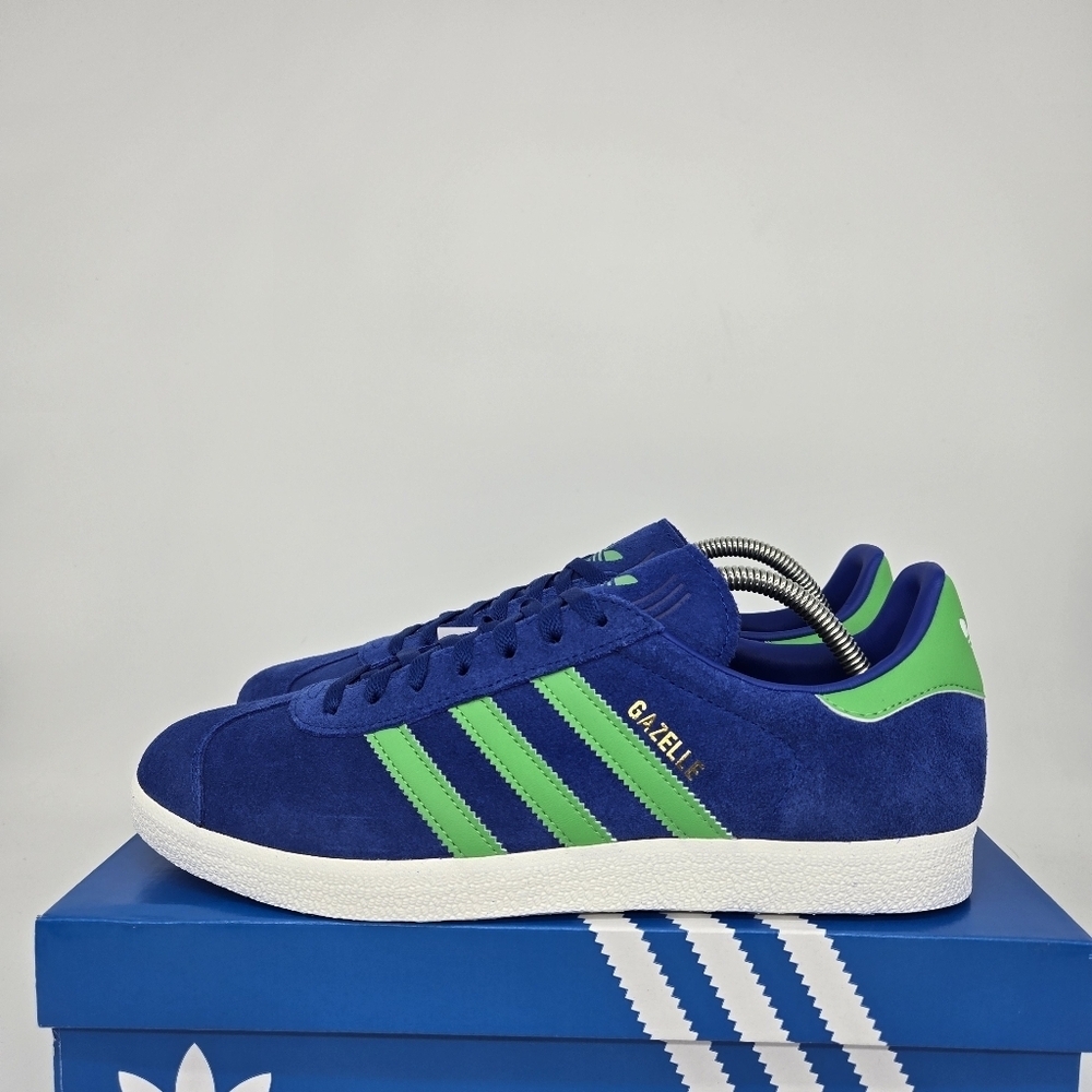 New Adidas Gazelle 'Royal Blue Energy Green' JH5389 Men's Shoes Size 10.5
